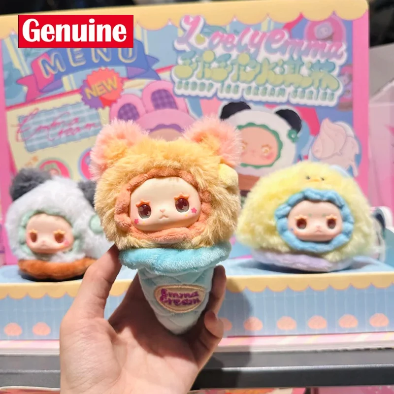 جديد حقيقي إيما سكوب الآيس كريم سلسلة صندوق أعمى اللعب العصرية سلسلة مفاتيح من الفينيل قلادة تحصيل لعبة لينة الأطفال هدية عيد ميلاد