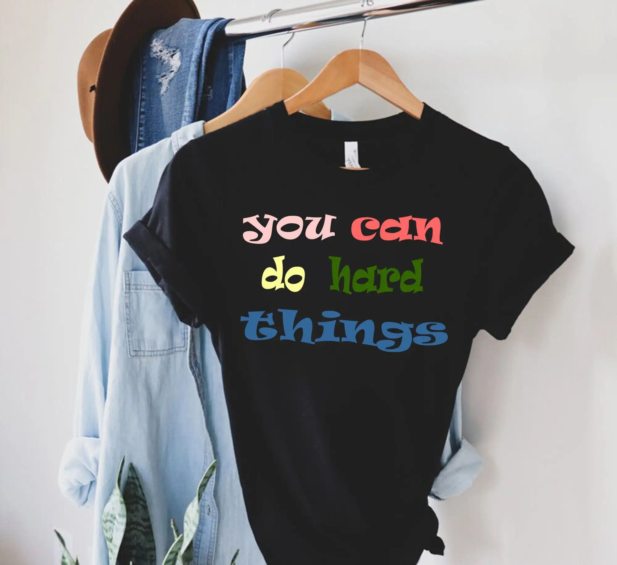 You Can Do Hard Things T Shirt Teacher Positive Message Motivational Back To School GifT