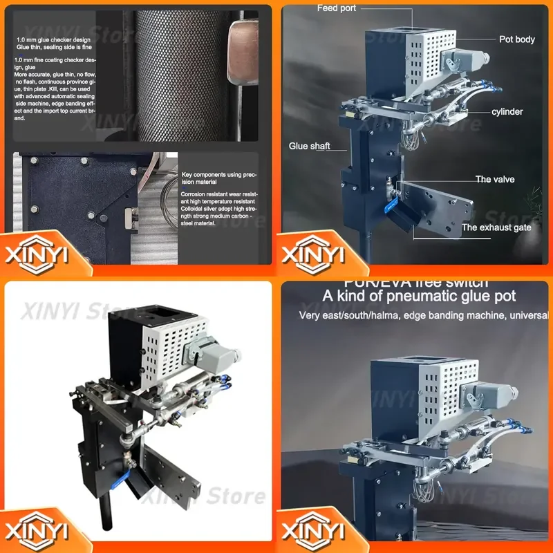 for Automatic Glue Adjustment Pneumatic Single Glue Pot Assembly Edge Banding Machine Upper Gluing Tank Woodworking Machinery
