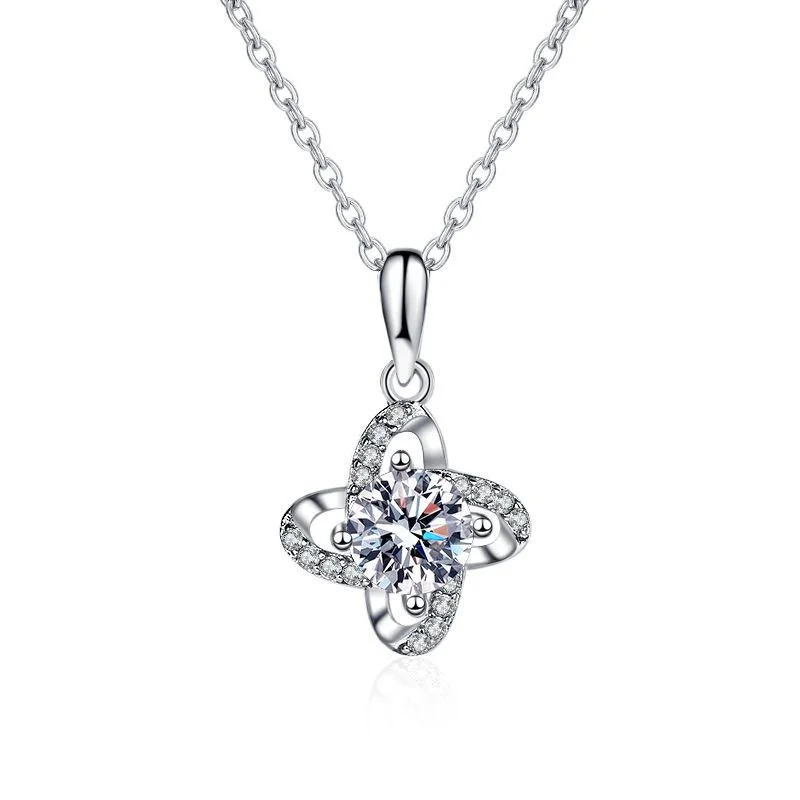 XL018 Lefei модные роскошные цветные D классические муассанитовые ожерелья счастливого цветка для женщин s925 стерлингового серебра вечерние ювелирные изделия подарки
