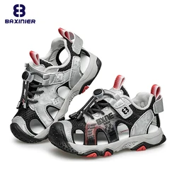 BAXINIER Zomer kindersandalen Klittenband Outdoor Kindersandalen Antislip Zachte bodem Peuter Jongens Sandalen Eerste wandelaars