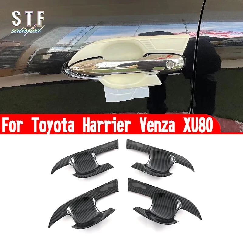 Para toyota harrier venza xu80 2020-2023 acessórios do carro abs porta tigela guarnição decoração adesivos w4