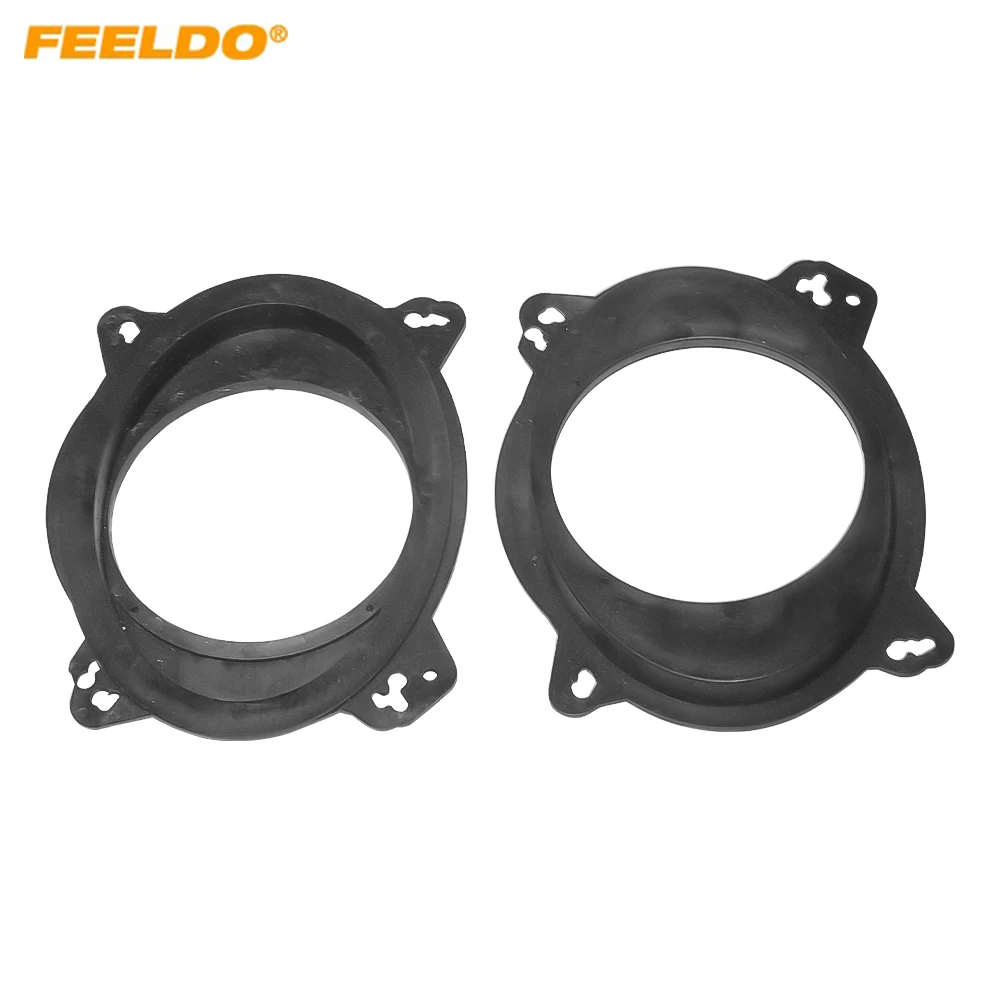 

FEELDO 1pair 6.5" Car Speaker Spacer Solid for Subaru Forester Front Door Audio Pad Mat Adapter Modified Rings Kit #HQ5523