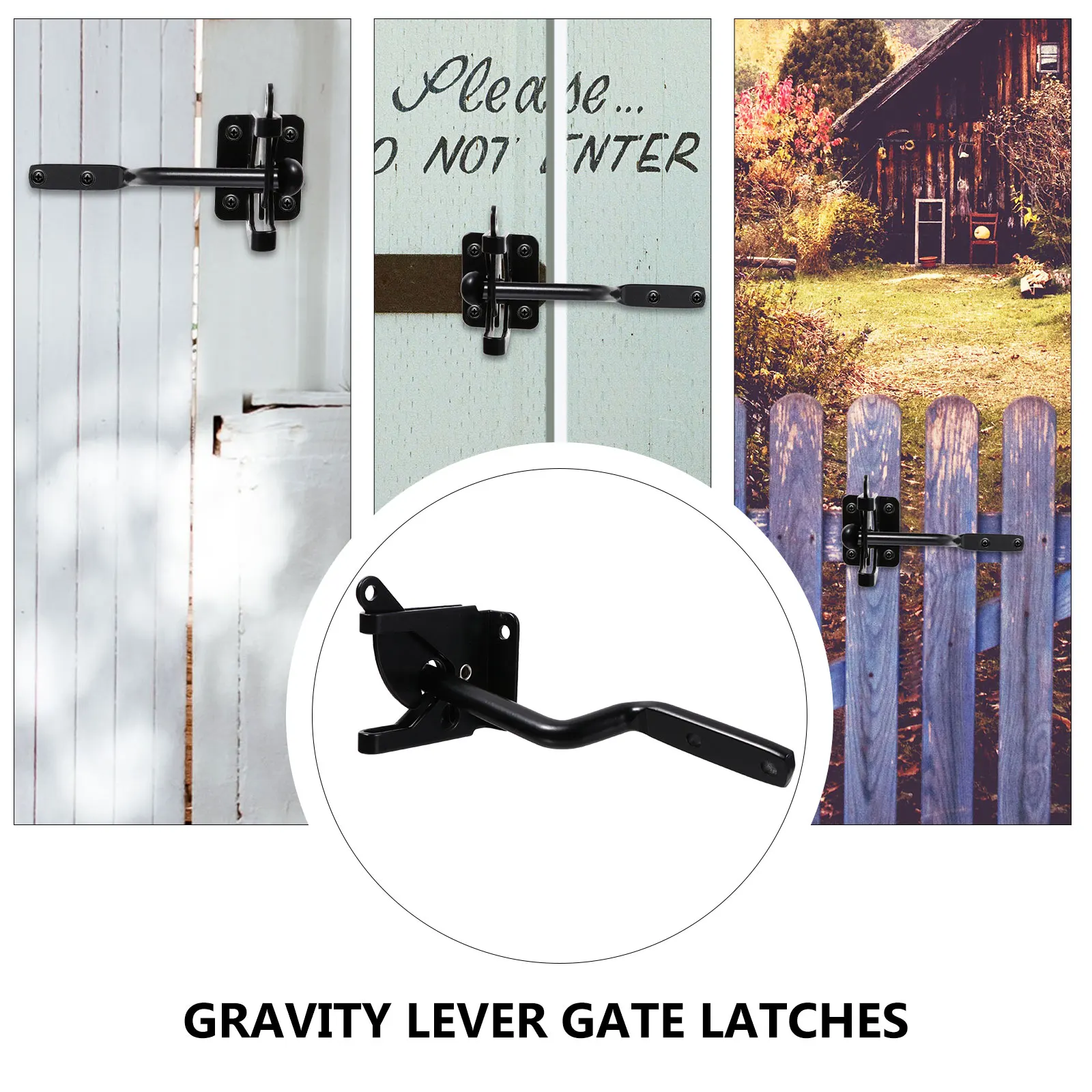 

Fence Iron Bolt Sectional Door Latch Lock Gravity Lever Gate Latches Hardwares Accessories Wood Metal Doors Garden