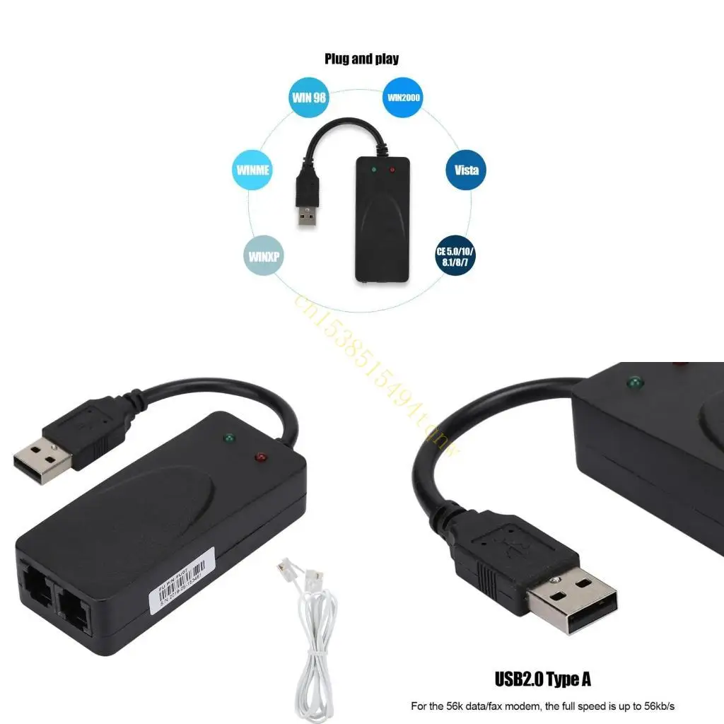 

J60A Внешний модем с одним или двумя портами USB2.0, 56 тыс. голосовых факсимильных данных для 7/8/10/XP, поддержка набора и