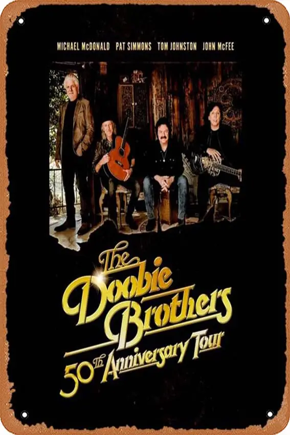 AirBnk Brothers The Anniversary 50th Doobie The Brothers Poster Metal Sign 8x12 Inch Art Wall Decor.