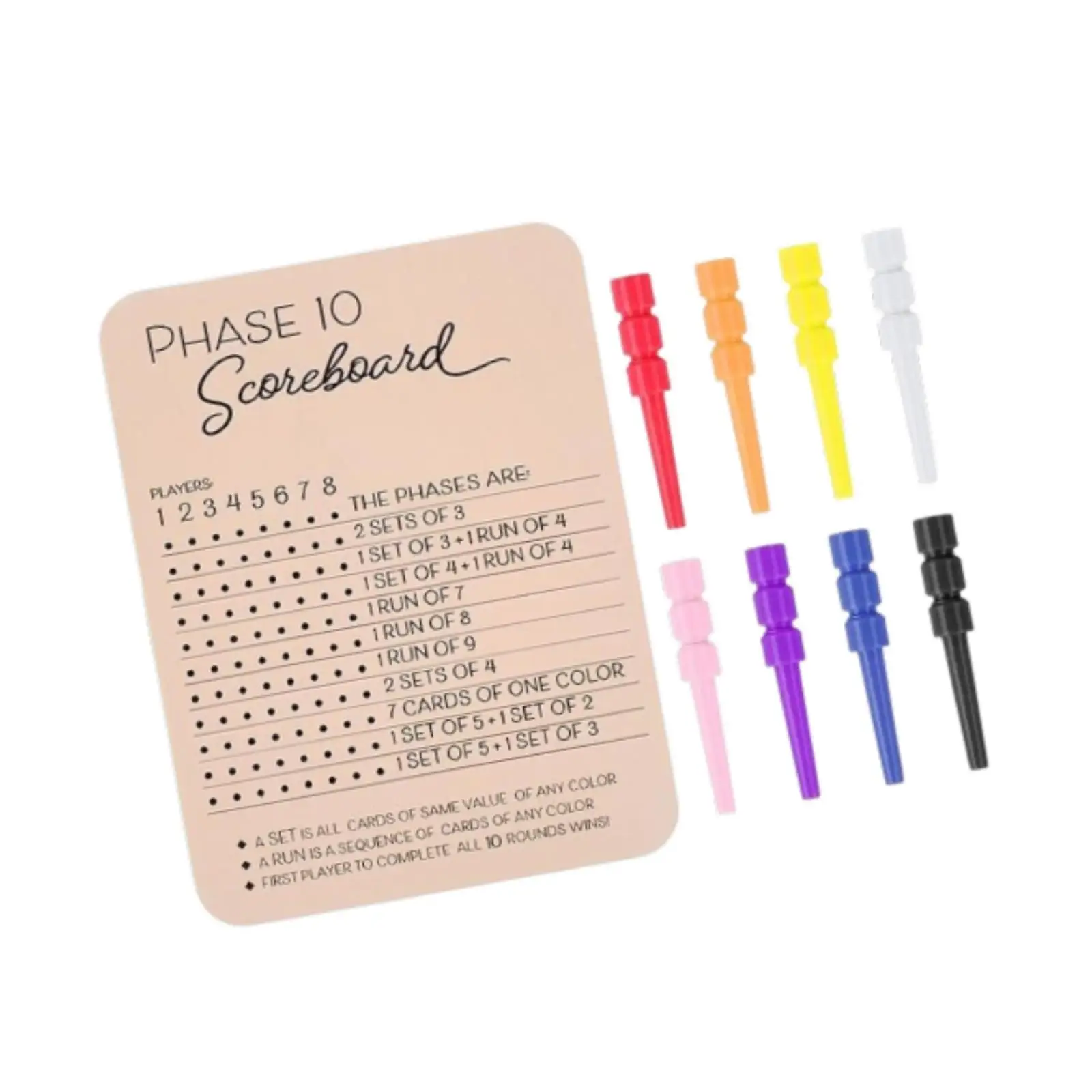 

Wooden Game Scoring Board Essential Score Sheet Accessory for Kids Card and Board Games Portable for Party Leisure