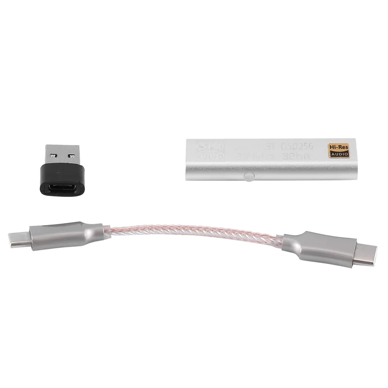 TYPE C To 3.5MM DSD256 For Android Headphone Amplifier Adapter DAC Portable USB Cirrus Logic Hifi For Ios Win10 PC-X64A