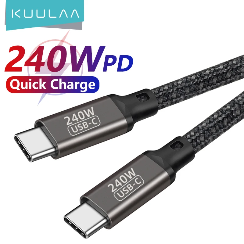 KUULAA 240W USB Type C Cable for MacBook Pro 48V5A PD3.1 USBC Power Line Blazing-Fast Charging Cable For iPhone15 Samsung Xiaomi