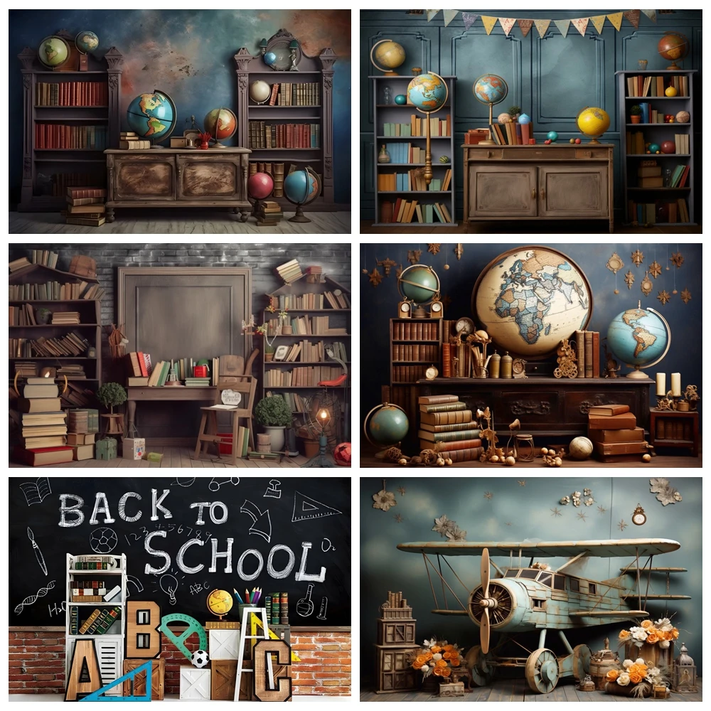 Back To School Theme Scene Backdrop Photography For Baby 1st Birthday Backdrops Photo Photographic Party Background Photo Studio