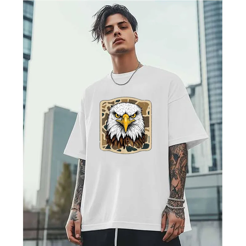 Eagles Camo Football Game Day Schul-Maskottchen Team Spirit T-Shirt Y2k Schul-Football-Team Spirit Kleidung Weiches Baumwoll-Grafik-T-Shirt – Detail 21