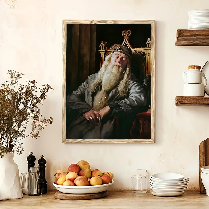 Headmasters Gallery Portraits Poster Print H-Hogwarts Professor Sleep Canvas Painting Wizard Magic School Poster Home Decor Gift