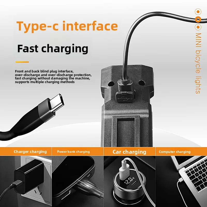 ไฟจักรยาน USB LED แบบชาร์จไฟได้ MTB ถนนด้านหน้าไฟหน้าโคมไฟ Power Bank จักรยานไฟฉายแบตเตอรี่อุปกรณ์ขี่จักรยาน