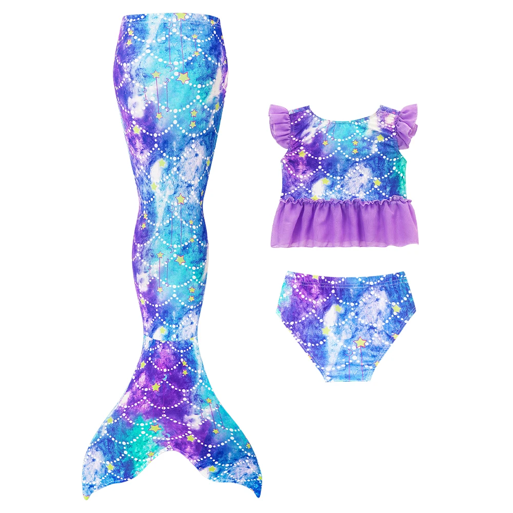 3PCS Meerjungfrau Schwänze Bademode Set für Schwimmen Mädchen Prinzessin Badeanzug Sets Kinder Meerjungfrau Badeanzug Schwimm Kostüm – Detail 14