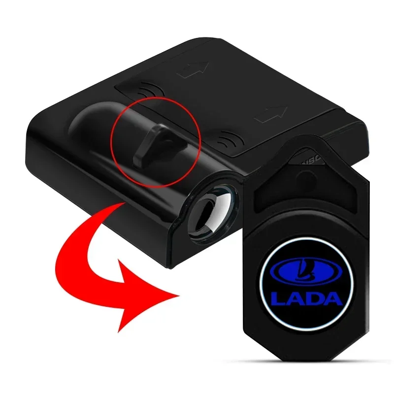 1/2pcs LED Car door universal projector high-definition welcome light For Lada VESTA Niva Kalina Priora Granta Largus Vaz Samara