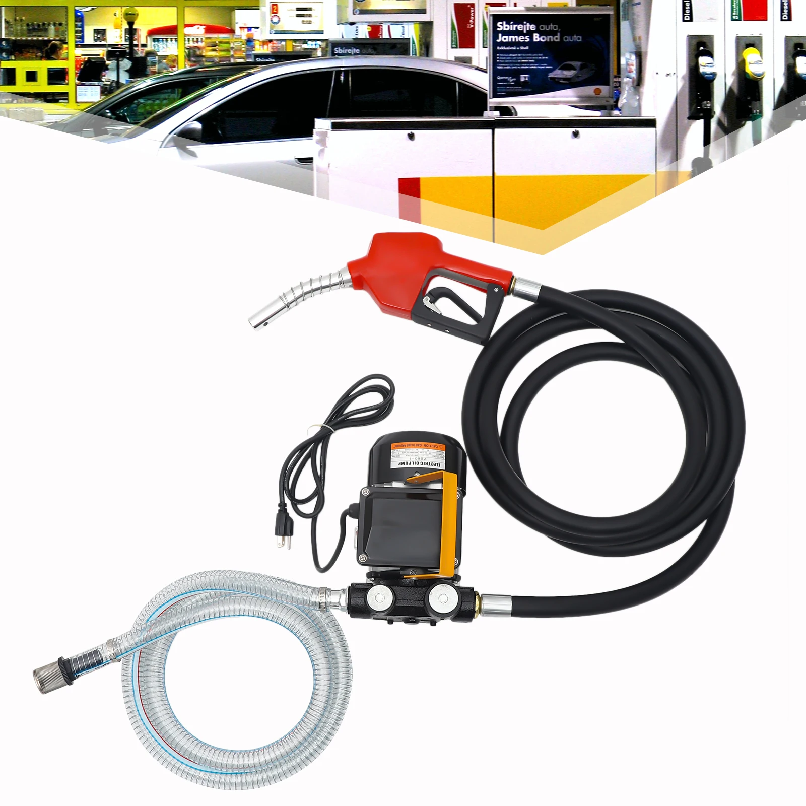 Fuel Transfer Pump 550W Electric Fuel Water Diesel Oil Transfer Pump kit