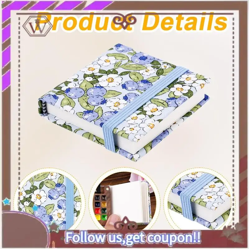 ABBG-Mini Paint Palette Set, 8-Grid Travel Paint Palette With Watercolor Notebook Painting Pen Clip For Watercolor Gouache