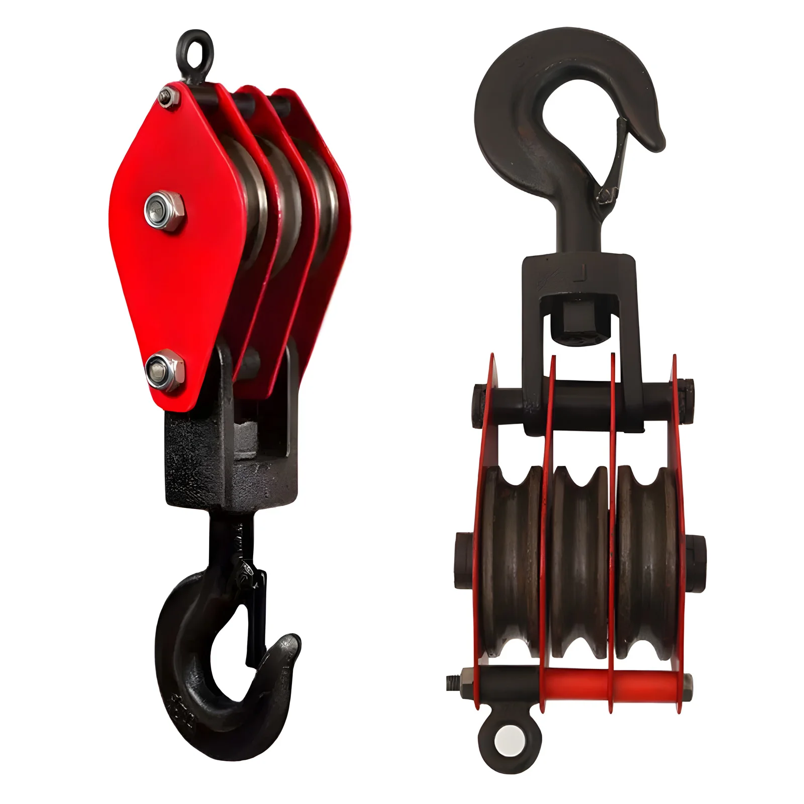 

6600/11000Lbs Three Pulley Lifting Block Hoist with Hook Heavy Duty Snatch Block with Hook for Construction Ships Machinery