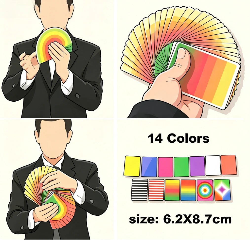 Easy To Do Manipulation Cards Magic Tricks Close Up Illusions Gimmick Magic Props Accessories Thin and Soft No Words Stage Magia