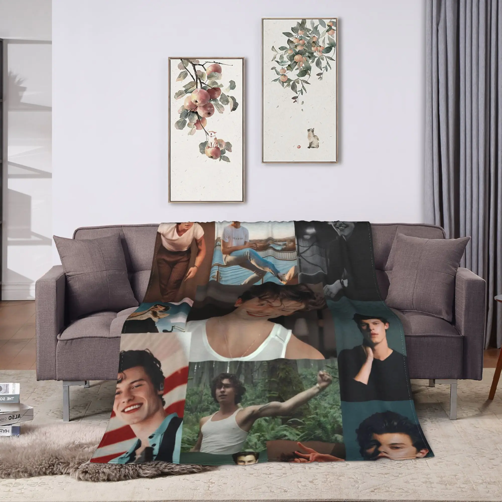 Warm Blanket Adult Decorative Rapper Shawn Mendes Throw Blanket  Flannel Bedspread For Couch Chair Street Trend Sofa Bed Cover