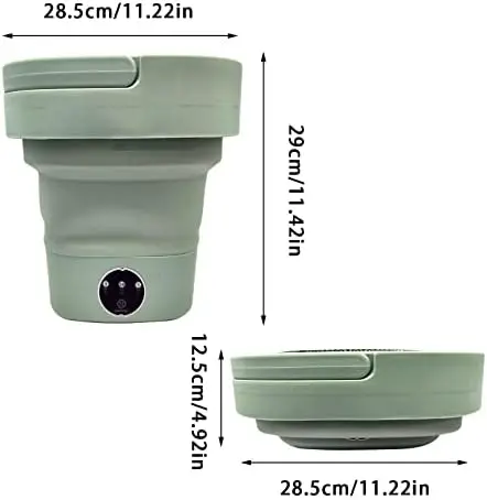 Flylin เครื่องซักผ้าแบบพกพาแห้งเครื่องซักผ้าพับได้ขนาดเล็กเครื่องซักผ้า 6.5L ครึ่งอัตโนมัติ Washt สําหรับเสื้อผ้าเด็ก Und