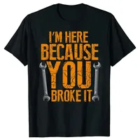 Interesting maintenance worker gift T-shirt Mechanic Men's T-shirt Harajuku loose daily short-sleeved top