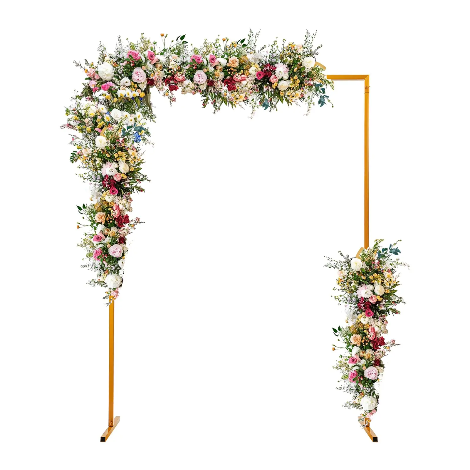 

Gdrasuya10 Wedding Arch Stand with Bases Metal Balloon Arch Stand, 6.6 X 4.9 Feet Square Garden Arch Metal Abor for Weddings Part