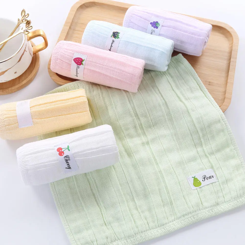 

Набор из 4 детских хлопковых платков: впитывающие квадратные полотенца для лица и рук, многоразовые, легкие, моющиеся, идеальный подарок для малышей