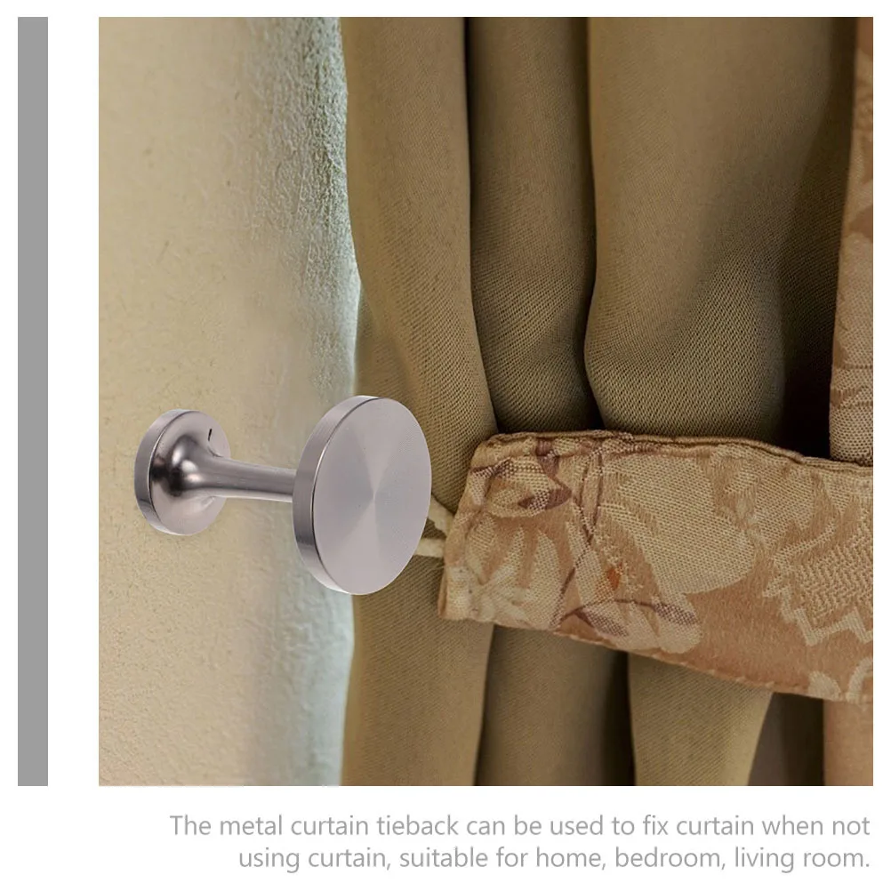 

Wall Mounted Curtain Tieback Metal Drapery Holdback Decorative Aluminum Alloy Bracket for Living Room Bedroom Home Decoration