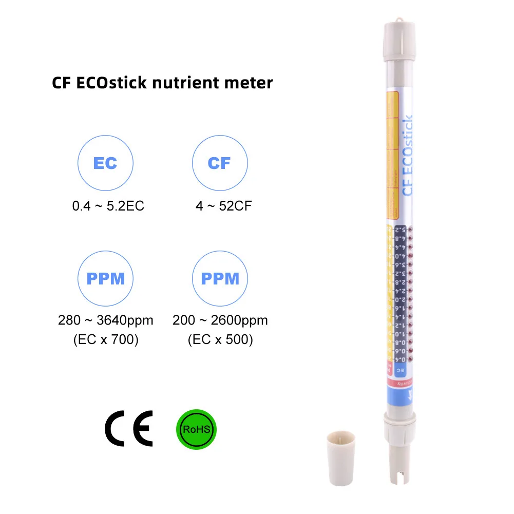 

New indicator light conductivity meter Paddy field water quality EC test rod Hydroponic water quality test pen EC meter CF