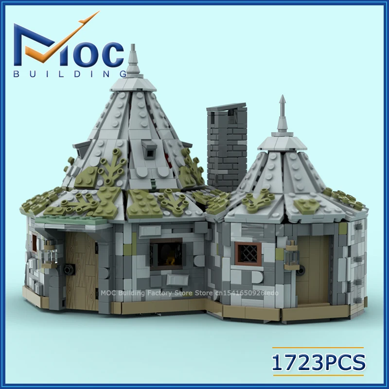 Classic Movie Series Scene Wizard Hut Model MOC Building Blocks Collection Display Creative Toys DIY Assemble Bricks Xmas Gifts