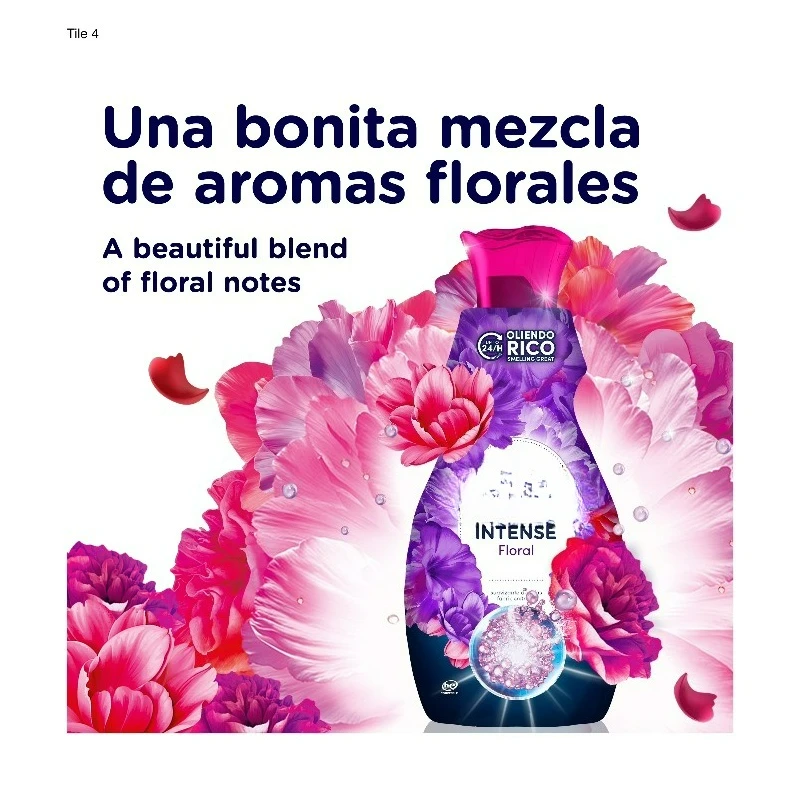 Intense Liquid Fabric Softener and Conditioner, Floral Scent, 77 fl oz, 105 Loads