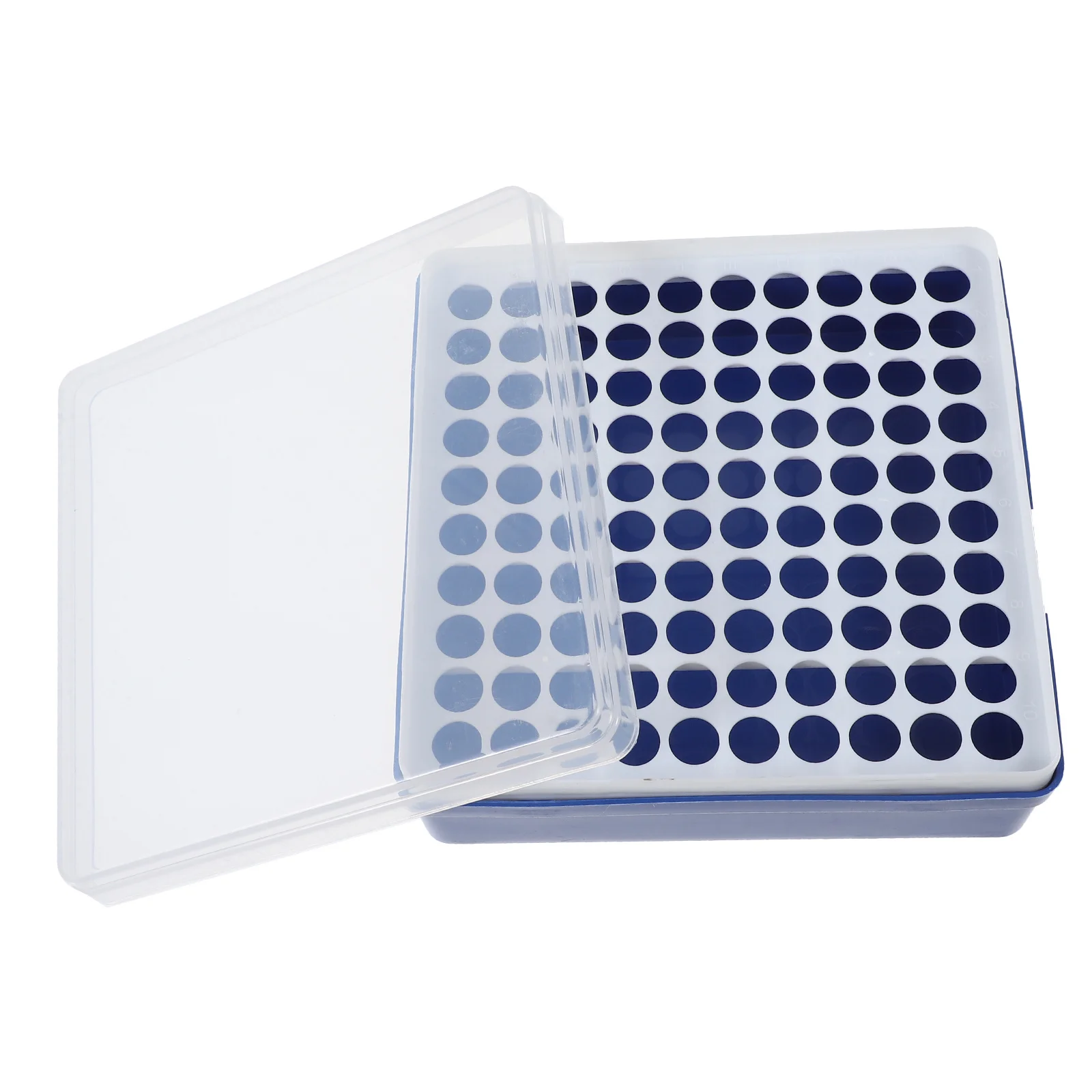 

100 Holes Plastic Centrifuge Tube Box Strong Test Tube Organizer for Laboratory Sample Storage Reusable Tubes Container Case