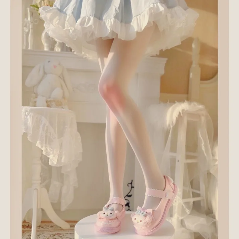 

Japanese Lolita pure desire white silk blush stockings summer thin socks sweet cute girl white pantyhose