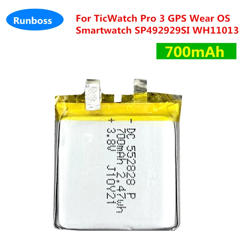 Battery for TicWatch Pro 3 battery GPS Wear OS Smartwatch 3.88V 577mAh SP492929SI WH11013