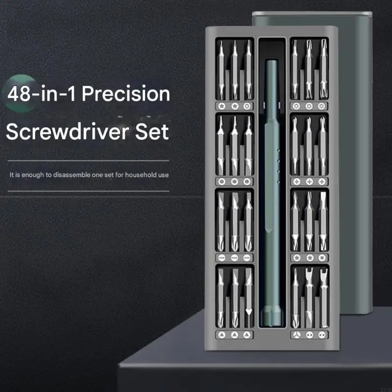 Precise Screwdriver Tool Set for Repairing Mobile Phones Computers and Eyeglasses with Multiple Bits and Portable Case 37JD