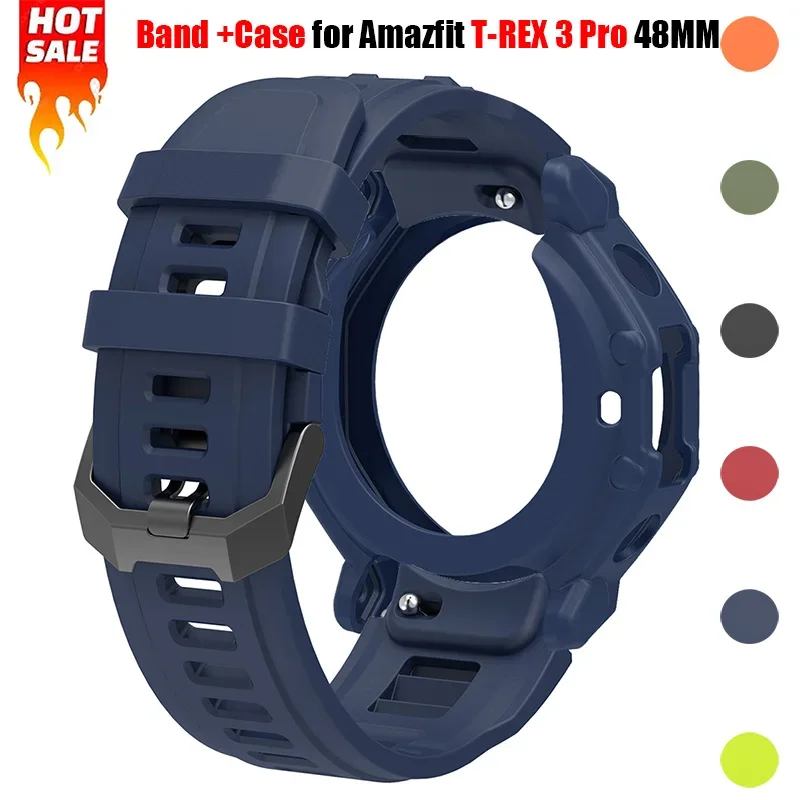 Silikonband + Silikonhülle für Amazfit T-REX 3Pro Smartwatch Armband für Huami Amazfit T-rex3Pro 48MM Armband Armband