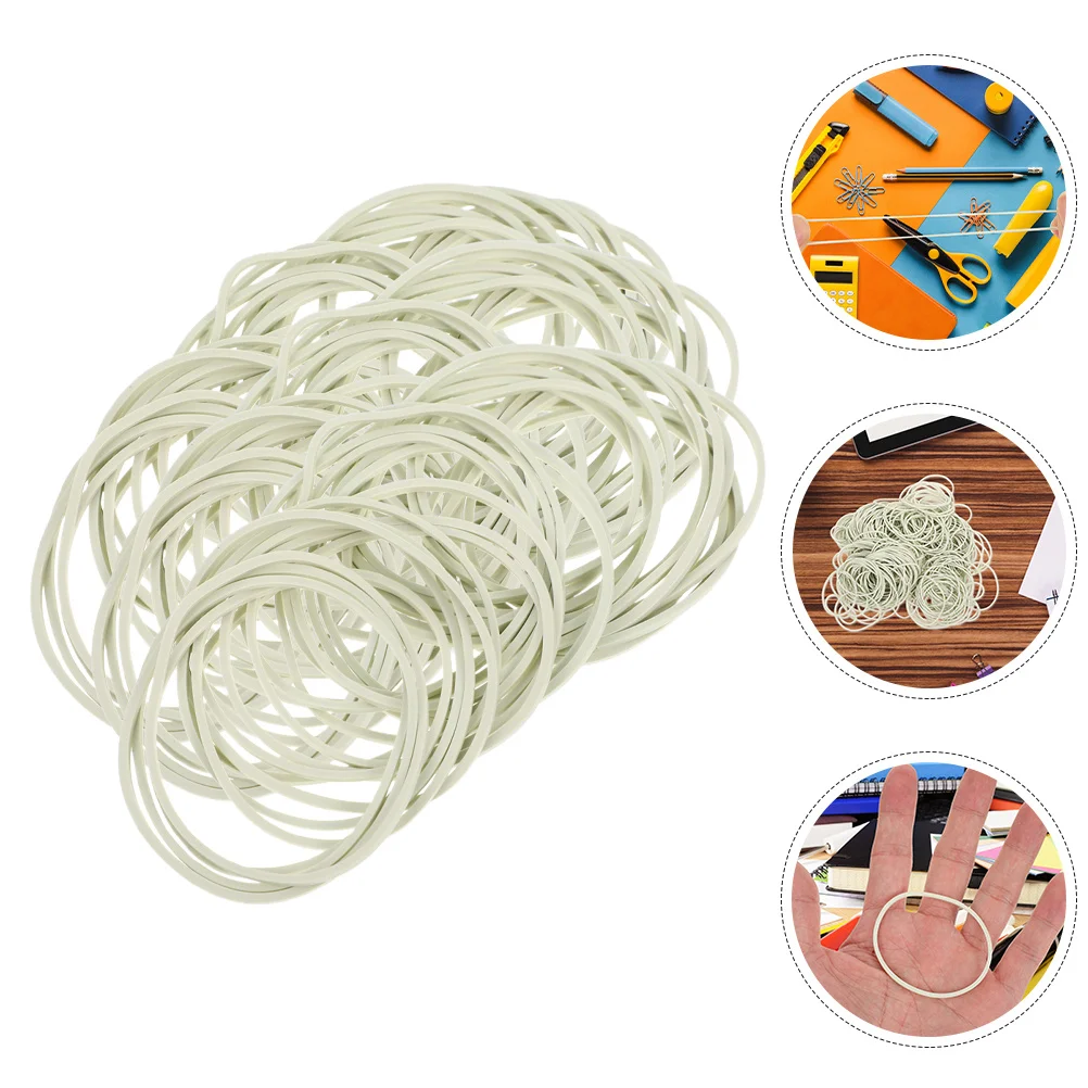 

1Pack Office Rubber Bands White High Elasticity Bulk Reusable Organizing Files Home School Supplies Tiny Rubber Bands