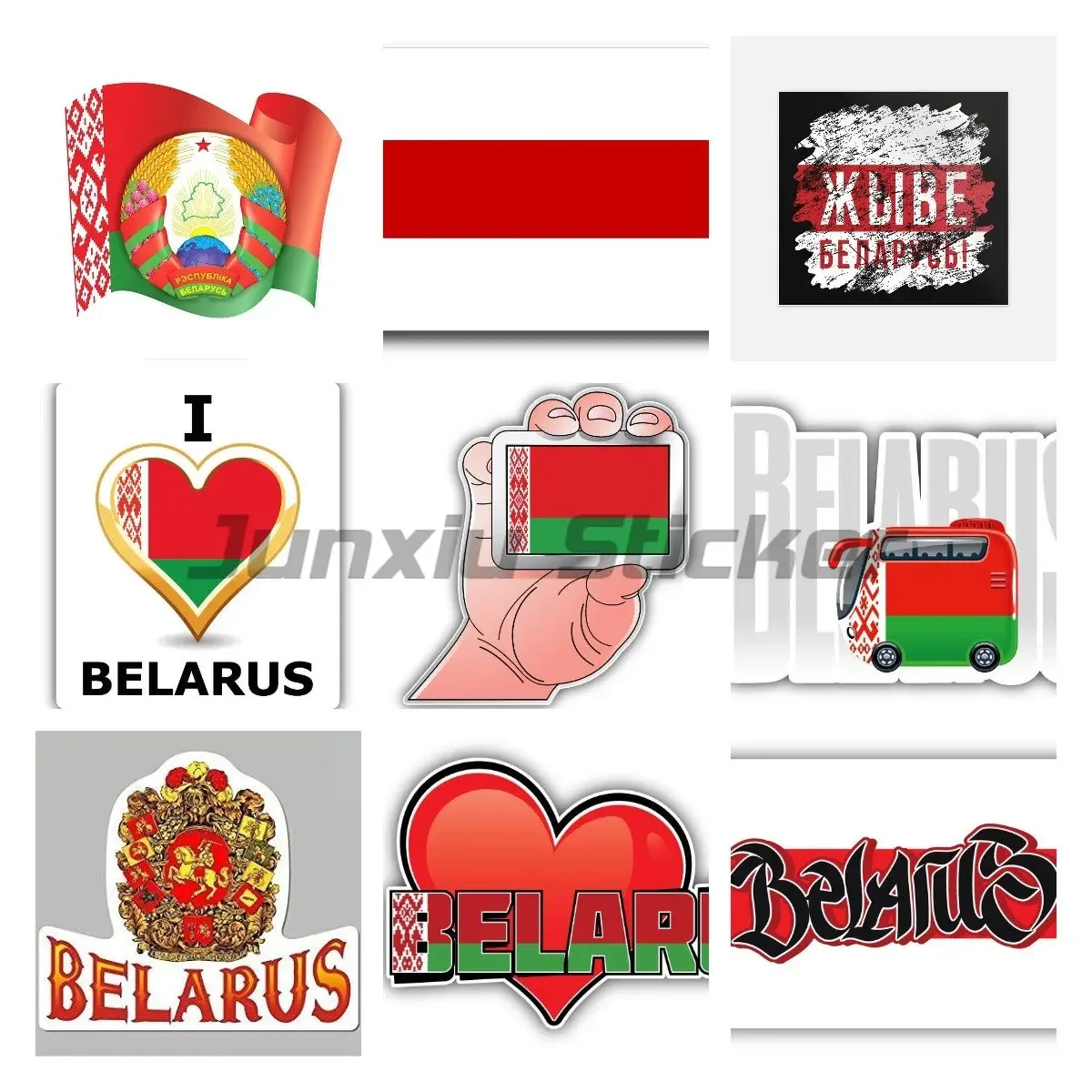 

Belarus National Flag for Cars, Laptop, Boat, for Wall Door Window Helmet Bicycle Car Stickers