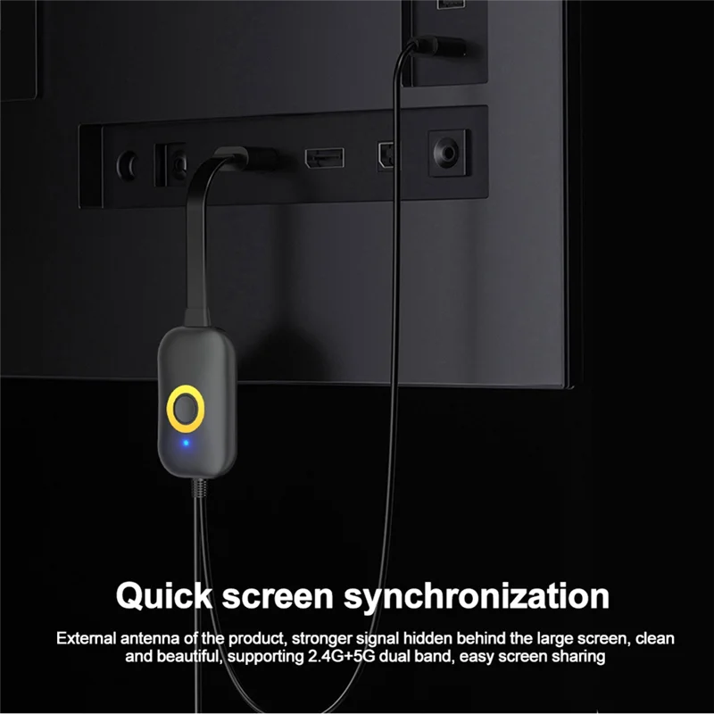 أنيق-4K HD الهاتف العارض ثنائي النطاق شاشة لاسلكية العارض واي فاي التلفزيون عصا Miracast استقبال شاشة عرض محول الفيديو #2