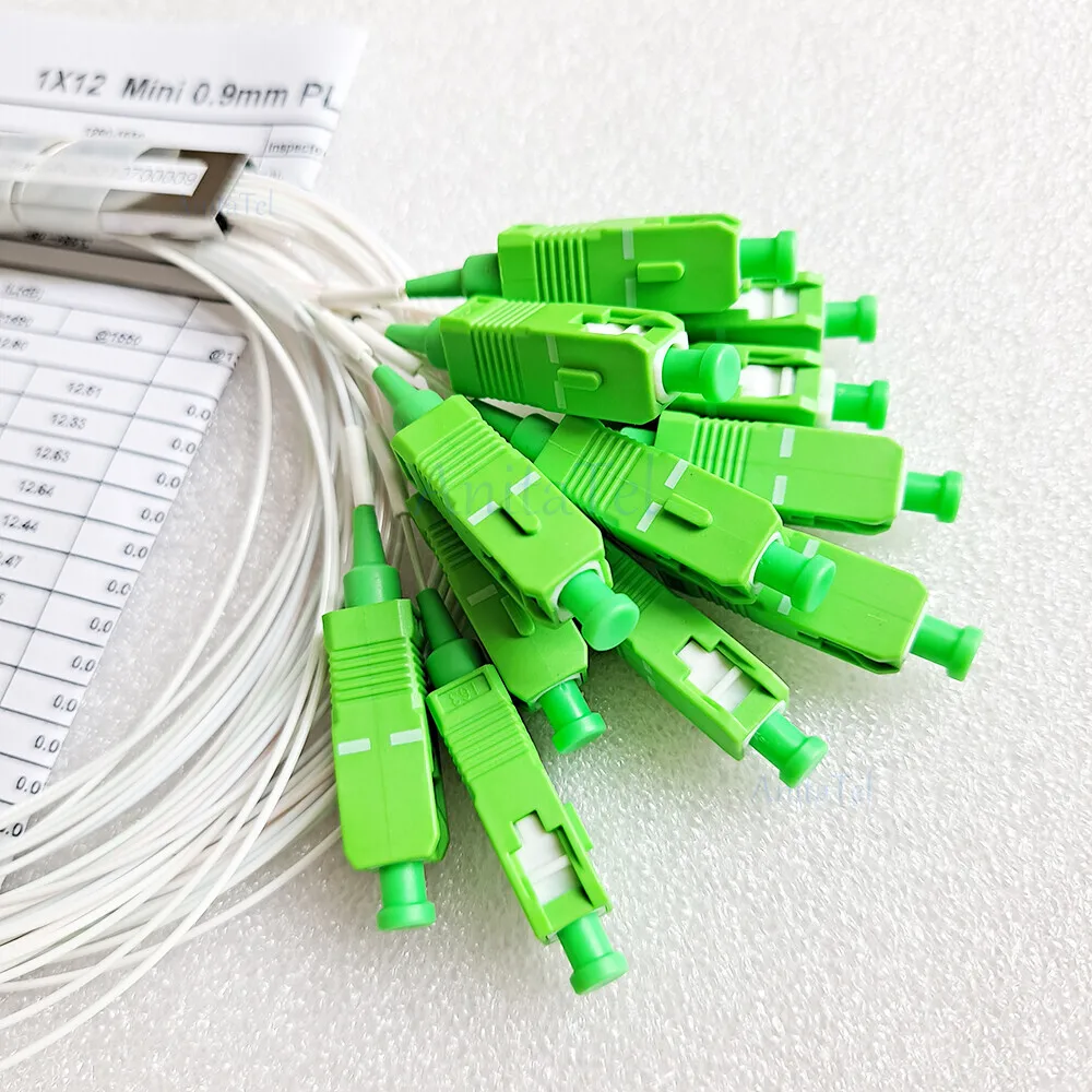 Imagem -04 - Fibra Óptica Divisor 1x12 sc Apc sm 1m Ftth 1:12 Plc G657a1 Pvc 1m