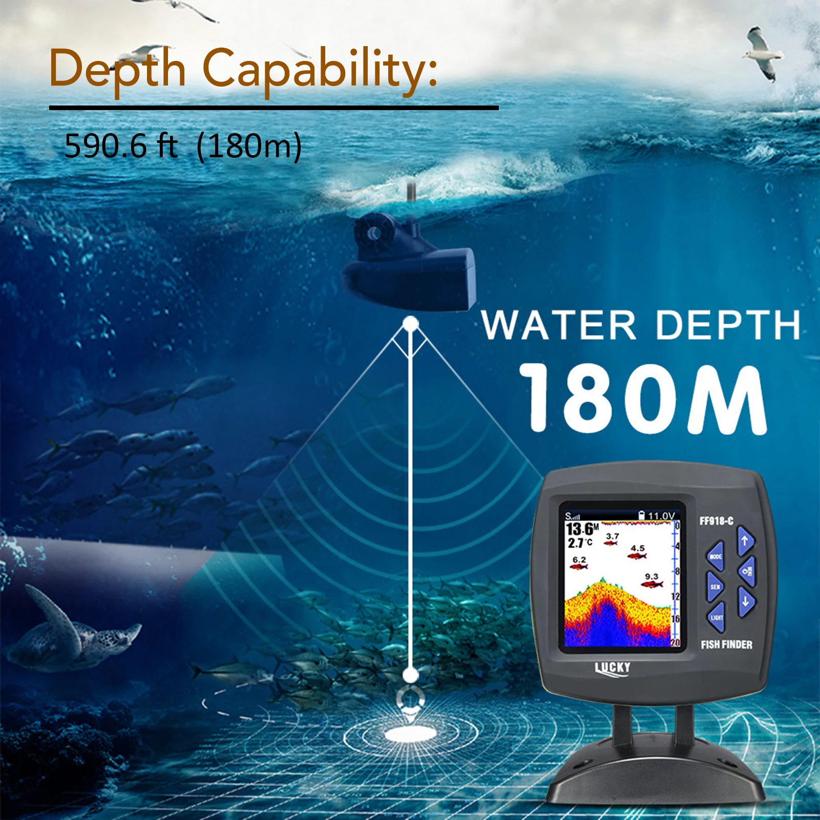 Taşınabilir Balık Bulucu Kablo - Fishing Boat Depth Finder incelemesi ve fiyatı