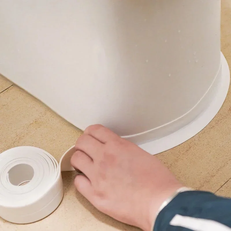 3.2×2.2cm Self Adhesive PVC Sealant Tape Waterproof Mildew Proof Kitchen Sink Stove Bathroom Corner Crack Edge Wall Sticker