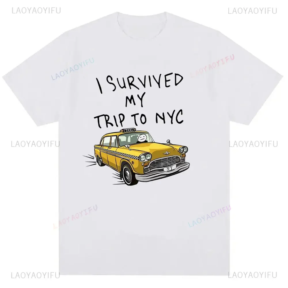 Tom Holland Same Style I Survived My Trip To NYC Classic T Shirt Vitruvian Pizza Tee Women Men Fashion Casual Oversized T-Shirt