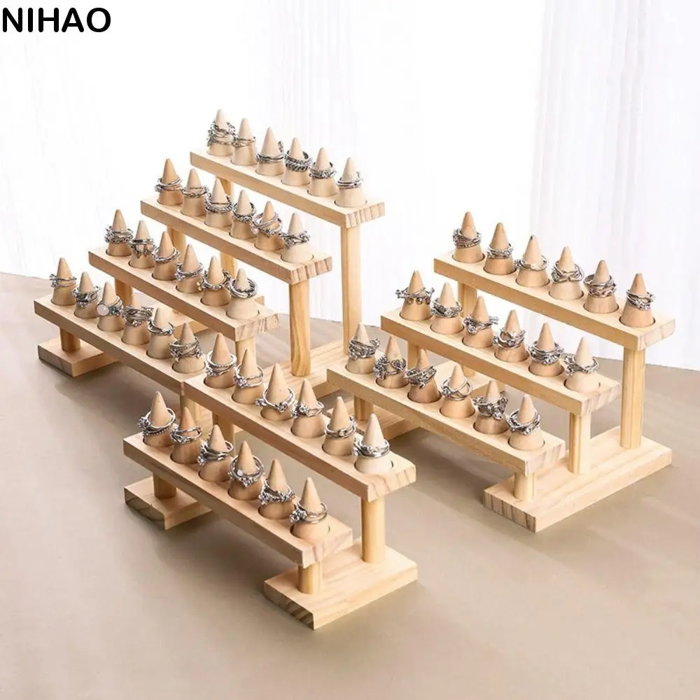 

Multi-layer Cone Ring Display Stand Bracelets Necklace Organizer Bangle Storage Tray Modern Space Saving