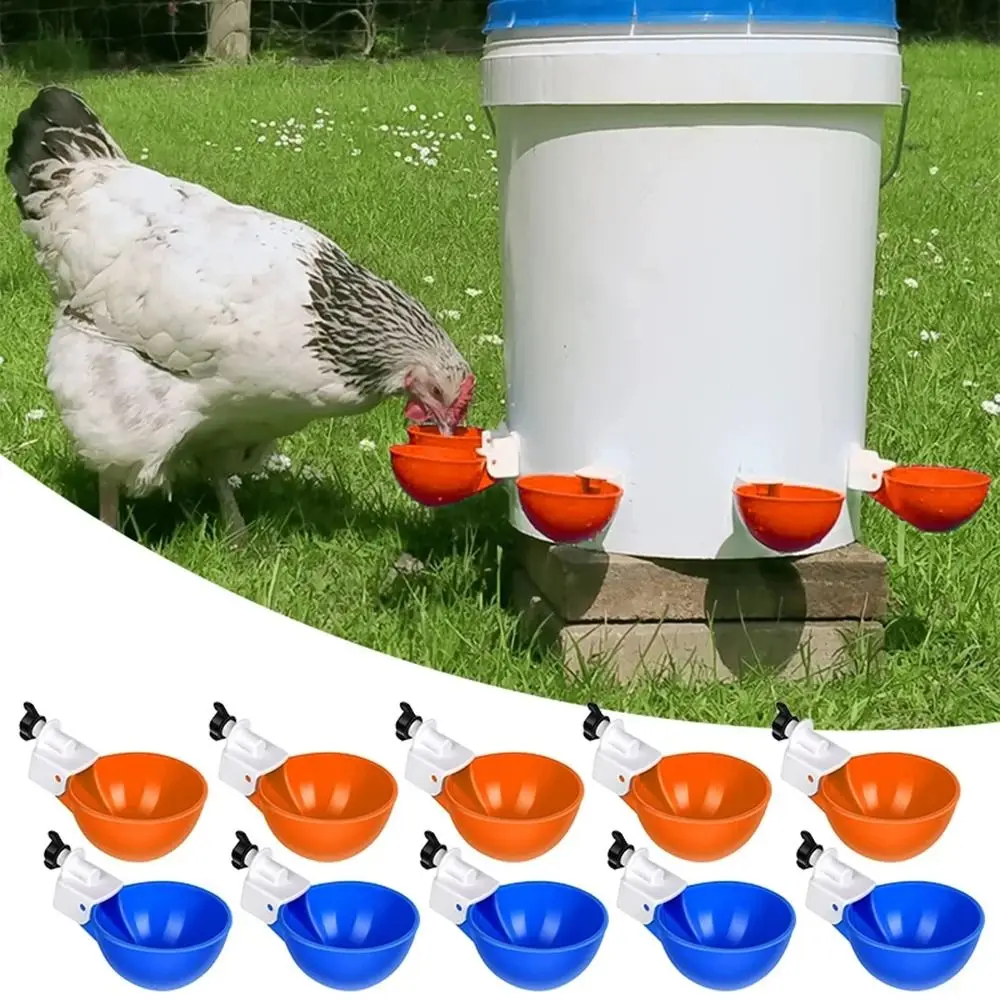 4PCS Automatic Chicken Water Feeder Drinking Cups Poultry Kit for Chicks Duck Goose Turkey Quail Feeding Watering Supplie