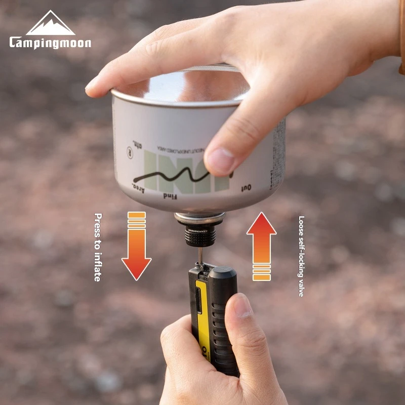 

CAMPINGMOON BKZ38 Плоская головка для преобразования газа Накачивающая насадка Тип адаптера Разъем зажигалки для пламенного пистолета