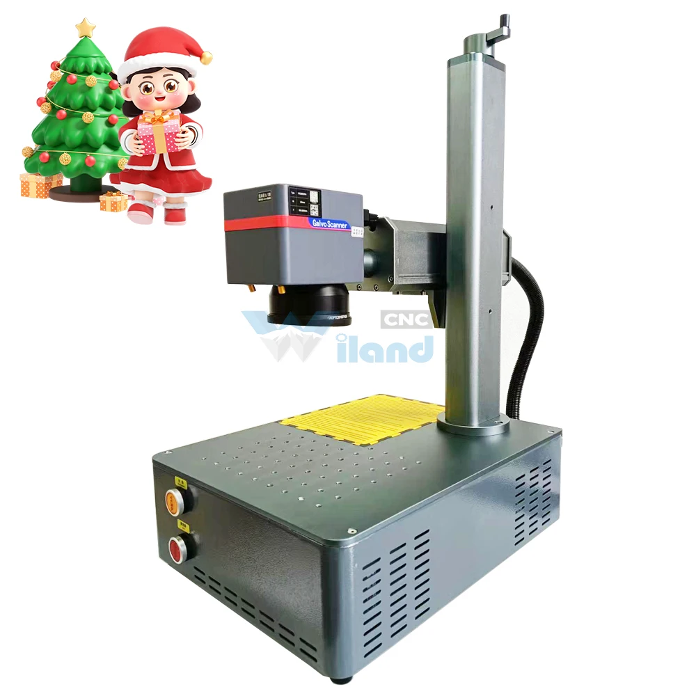 30w Fiber Laser Marking Machine Code And Qr Code Etc On Metal Engraving Text,Logo,Serial Number,Image,Photo,Bar Air Cooling