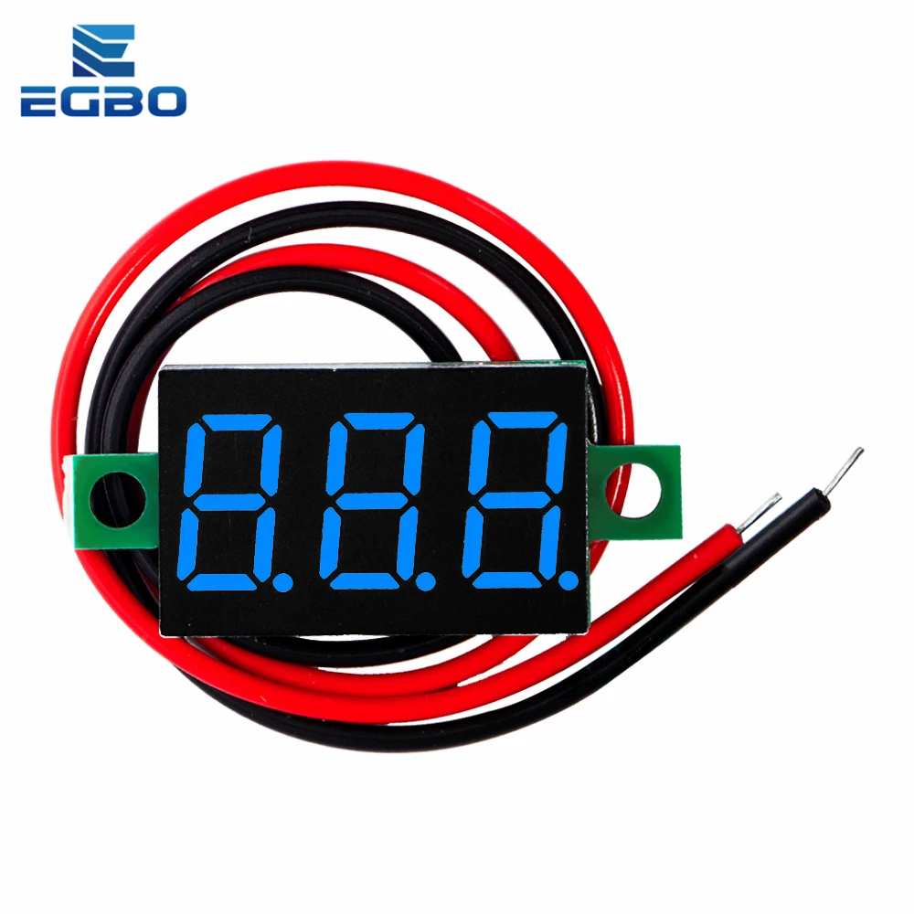 1 Stuks 0.36 Inch 0.36 "Digitale Voltmeter Rood Groen Blauw Dc 0V-100V Drie Lijnen 3 Cijfers Spanningspaneel Meter Display Led Kleur