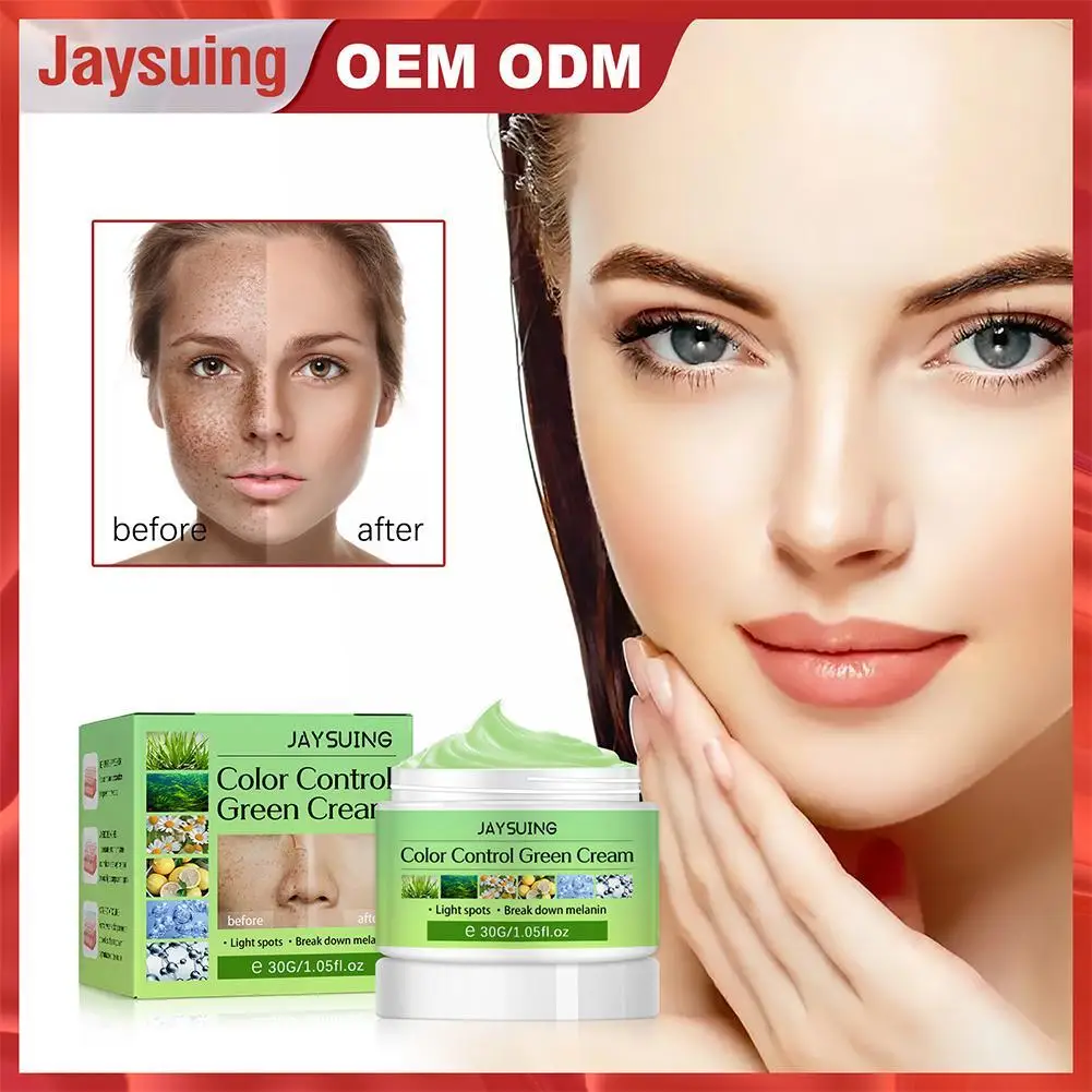 Face Color Control Light Spot Green Cream Brightening Dark Spot Lighten Skin Treatment Moisturizing For Face Care O7L3